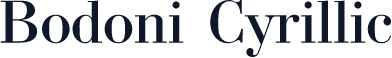 Bodoni Cyrillic