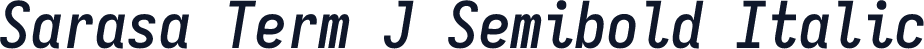 Sarasa Term J Semibold Italic