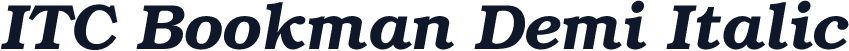 ITC Bookman Demi Italic
