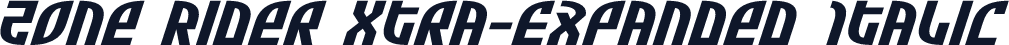 Zone Rider Xtra-Expanded Italic
