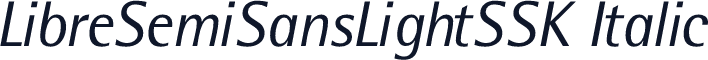 LibreSemiSansLightSSK Italic