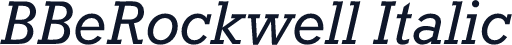 BBeRockwell Italic