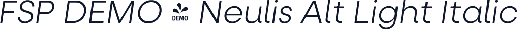 FSP DEMO - Neulis Alt Light Italic