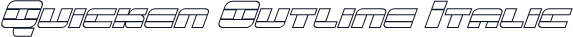 Quicken Outline Italic