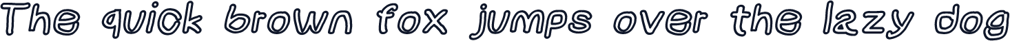 NumbBunny Black Outline Italic