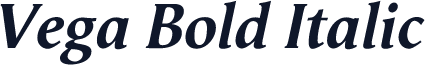 Vega Bold Italic