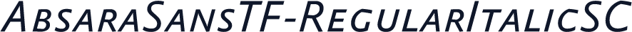 AbsaraSansTF-RegularItalicSC