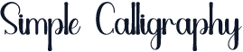 Simple Calligraphy