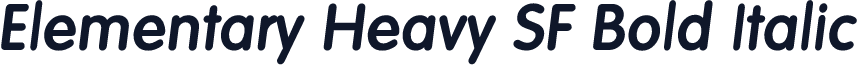 Elementary Heavy SF Bold Italic