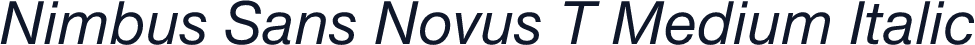 Nimbus Sans Novus T Medium Italic