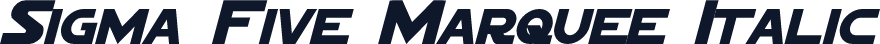 Sigma Five Marquee Italic