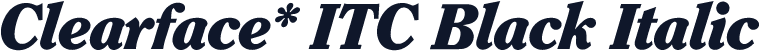 Clearface* ITC Black Italic