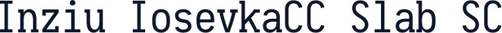 Inziu IosevkaCC Slab SC