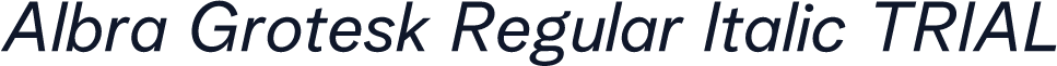 Albra Grotesk Regular Italic TRIAL