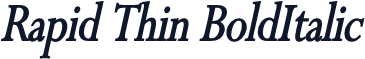 Rapid Thin BoldItalic