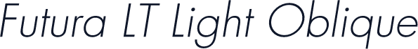 Futura LT Light Oblique
