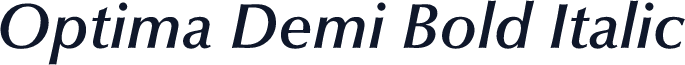 Optima Demi Bold Italic