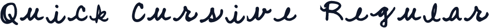 Quick Cursive Regular