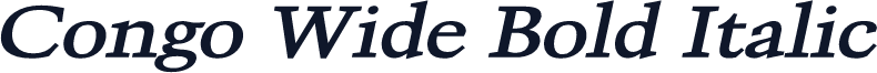 Congo Wide Bold Italic