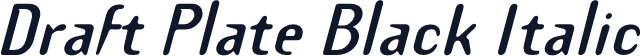 Draft Plate Black Italic