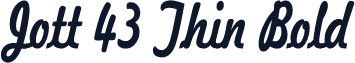 Jott 43 Thin Bold