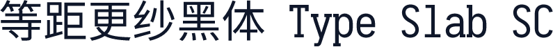 等距更纱黑体 Type Slab SC