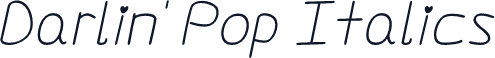 Darlin' Pop Italics