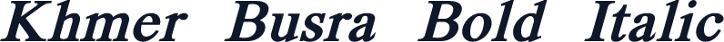 Khmer Busra Bold Italic