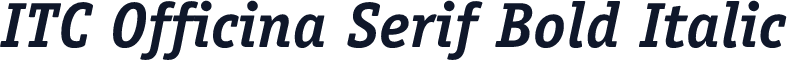 ITC Officina Serif Bold Italic