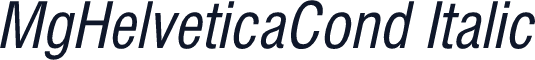MgHelveticaCond Italic