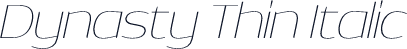 Dynasty Thin Italic