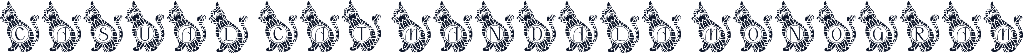 Casual Cat Mandala Monogram