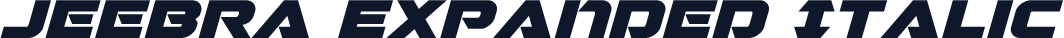 Jeebra Expanded Italic