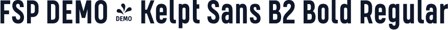 FSP DEMO - Kelpt Sans B2 Bold Regular