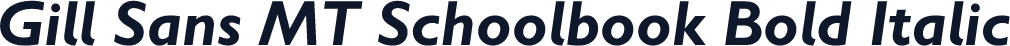Gill Sans MT Schoolbook Bold Italic