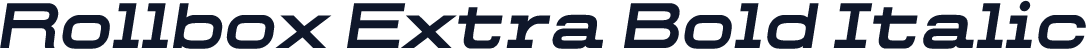 Rollbox Extra Bold Italic