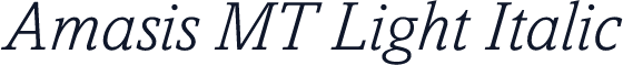 Amasis MT Light Italic