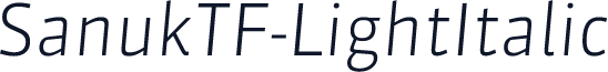 SanukTF-LightItalic