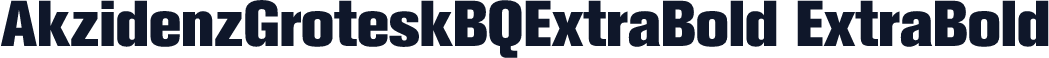 AkzidenzGroteskBQExtraBold ExtraBold