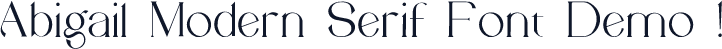 Abigail Modern Serif Font Demo !