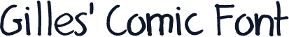 Gilles' Comic Font