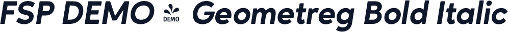 FSP DEMO - Geometreg Bold Italic