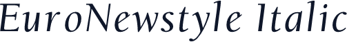EuroNewstyle Italic
