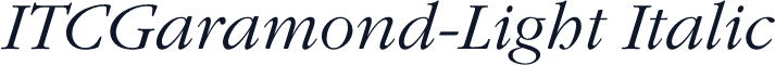 ITCGaramond-Light Italic