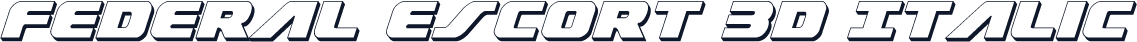 Federal Escort 3D Italic