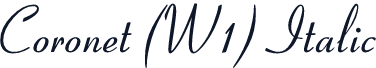 Coronet (W1) Italic