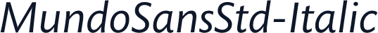 MundoSansStd-Italic