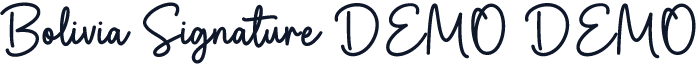 Bolivia Signature DEMO DEMO