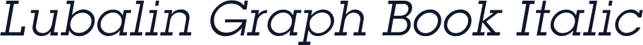Lubalin Graph Book Italic