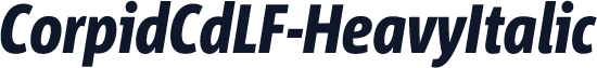 CorpidCdLF-HeavyItalic